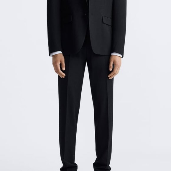 Zara Slim Fit Suit Pants (Black) (NWT) - Picture 5 of 6